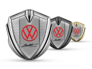 VW Metal Domed Emblem Minimal Style Universal Size